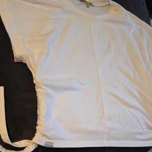 Circus by Sam Edelman Cream Side-Tie Muscle Tee